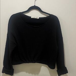 Twik Black Off-the-Shoulder Sweater
